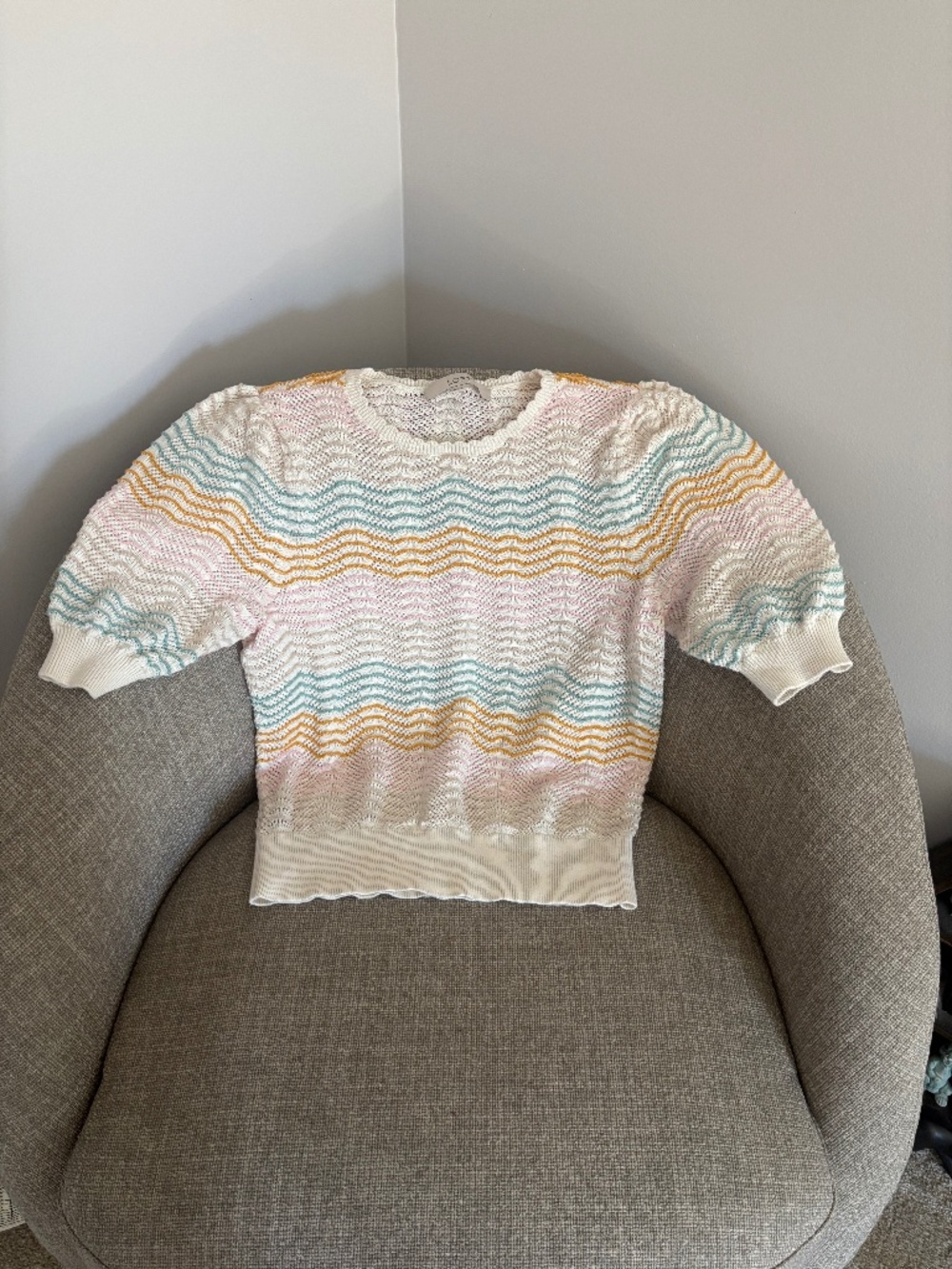 Loft Woven Short Sleeve Blouse~